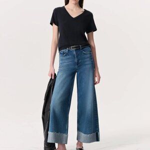 rag & bone Sofie Ankle-Length Wide-Leg Jeans